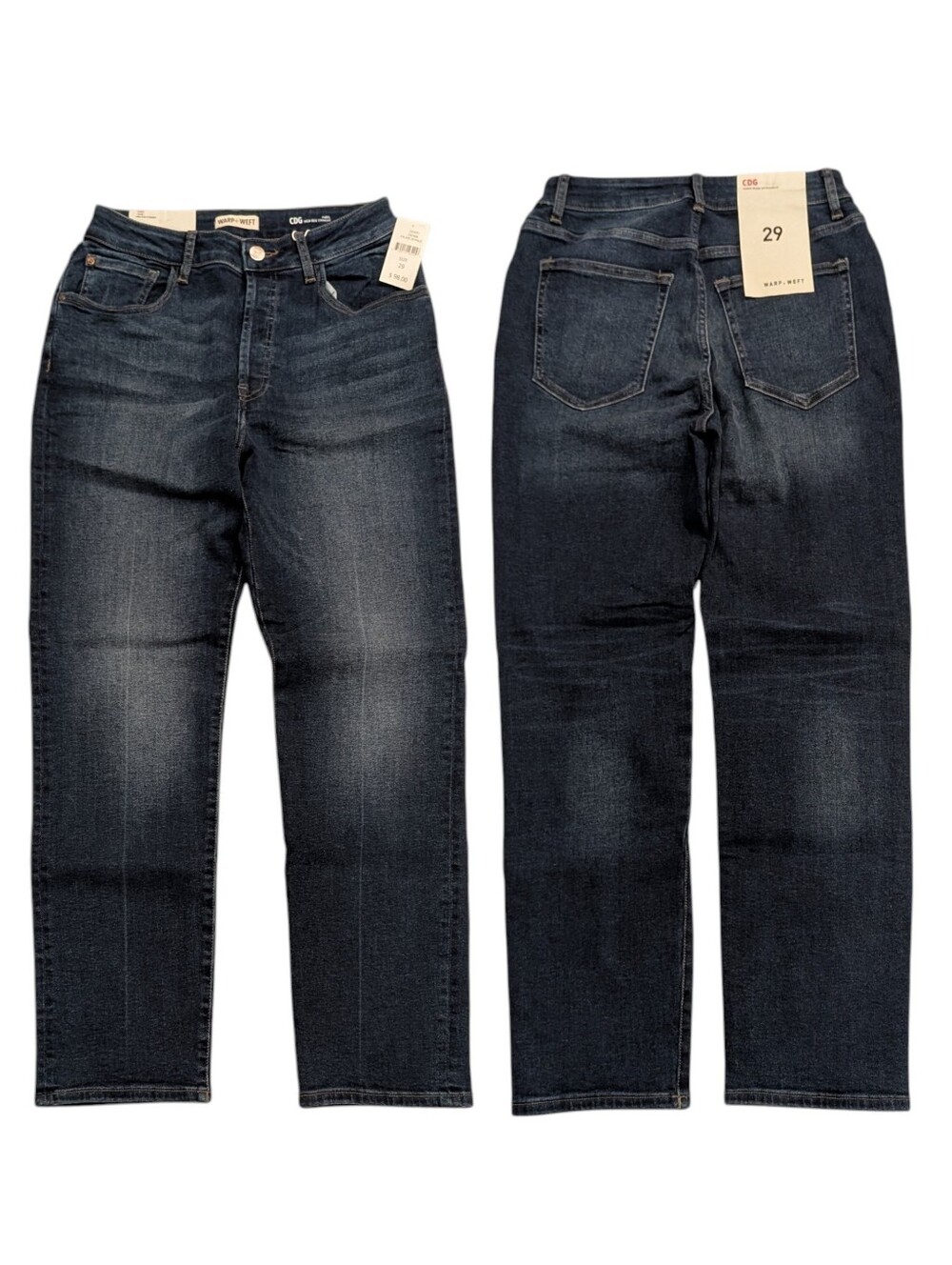 Warp + Weft CDG Paris High Rise Straight Denim Size 8/29
